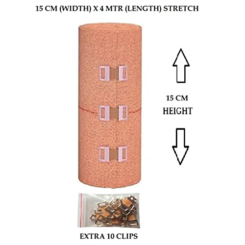 Image of Elastic Crepe Roll for Pain Relieve Crepe bandages (6 inches) Garam Patti
