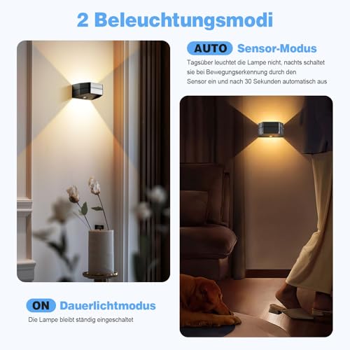 Lámpara de pared interior con sensor para iluminar pasillos y escaleras de noche sin obras 3