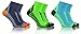 Sesto Senso Calcetines Deporte Colores Cortos Algodón Hombre Mujer 3-12 Pares Gris Turquesa 43-47 3 Pack Verde Mix