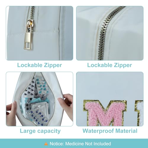 Medicine Bag Organizer & Travel Toiletry Bag for Women, clear makeup bag, Meds Patch & PVC, Meds Travel Bag - Ideal for Sunscreen, Pill Bags, Travel Medicine4