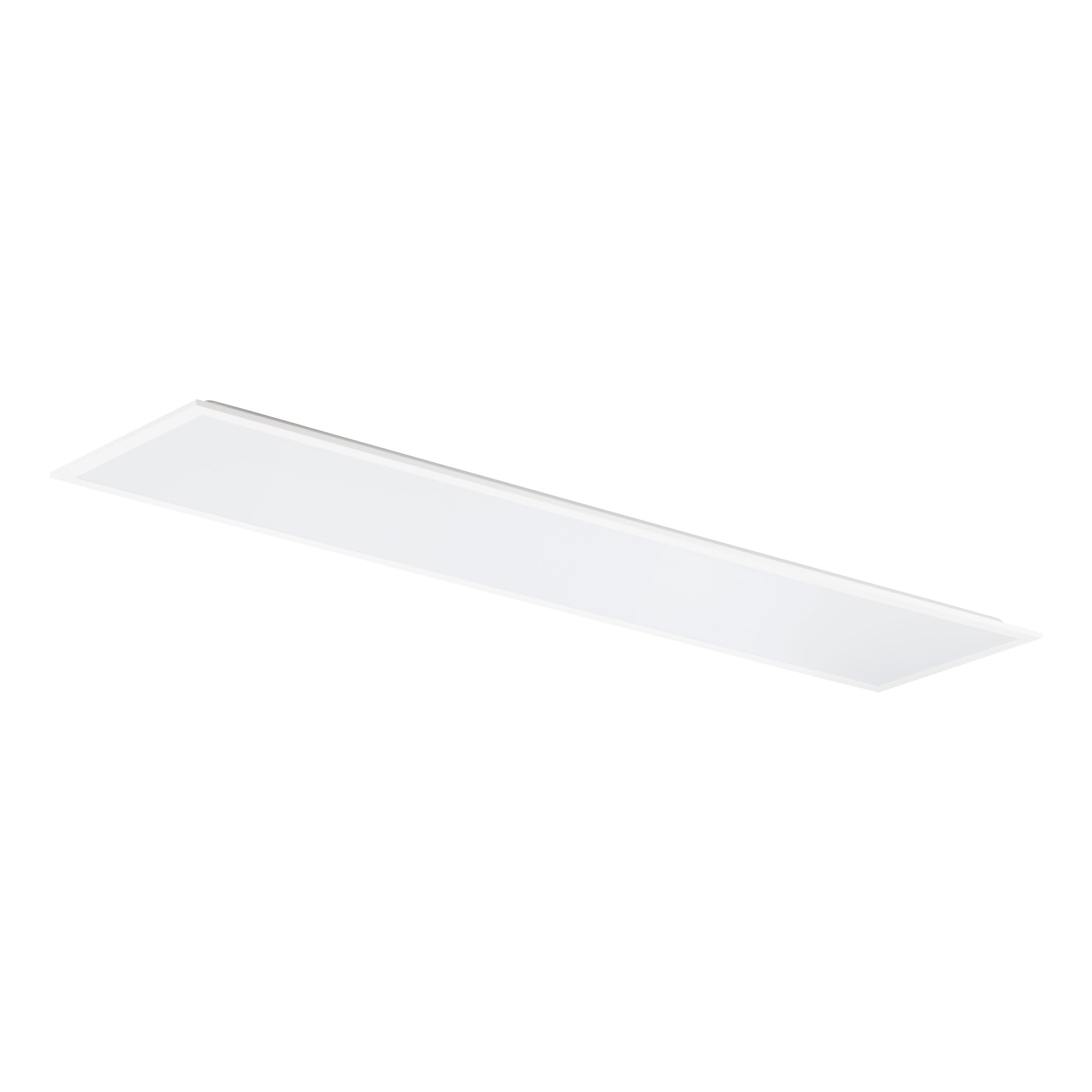 Eglo Pannello LED Rabassa, lampada da soffitto per controsoffitti, luce per ufficio e cucina, in alluminio e plastica bianca, illuminazione neutra, 120x30 cm