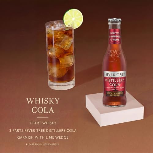Image of Fever-Tree Distillers Cola - Premium Soda Mixer for Cocktails and Mocktails, 6.8 fl oz Bottles, Pack of 4 - Naturally Sourced, Non-GMO