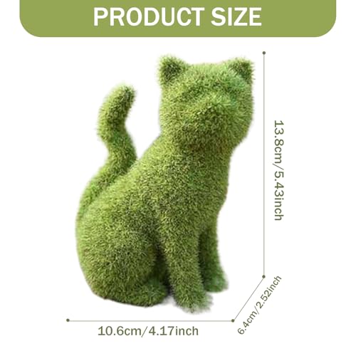 Figurines chat assis en résine au réalisme saisissant pour l'extérieur - 5
