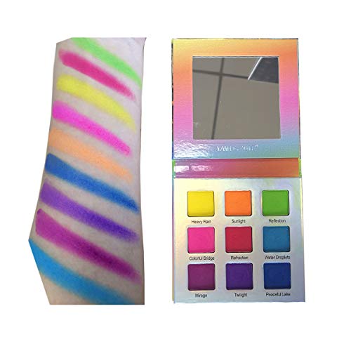 Highly Pigmented Eyeshadow Palette,Ymh Beaute 9 Color Bright Eye Makeup Palette Colorful Matte Eye Shadow Palettes Long Lasting Waterproof Cruelty-Free, Rainbow #TOP2