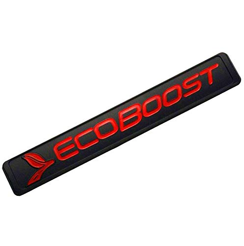 1x ECOBOOST Badge Emblem 3D Nameplate Replacement for SUV F150 ECOBOOST 2011-2018 Origianl Size Genuine Parts (Black/Red)