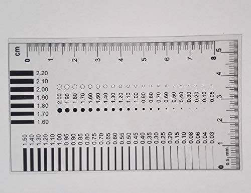 SEC Size Estimation Chart Scratch Measure Defect Compare Stain Test Film Dot Gauge Spot Meter (2220s)
