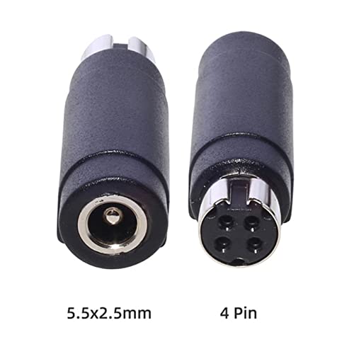 Adaptador 5.5x2.5mm a 4 pines Negro Zaagot miniatura 4
