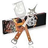 Yosalink 2 Stück Grillbesteck Set,Multifunktionales Grill Zubehör,grillzubehör Set,BBQ Grill Zubehör,Tragbarer,Edelstahl,Beste Grillen Geschenke für Männer, Papa