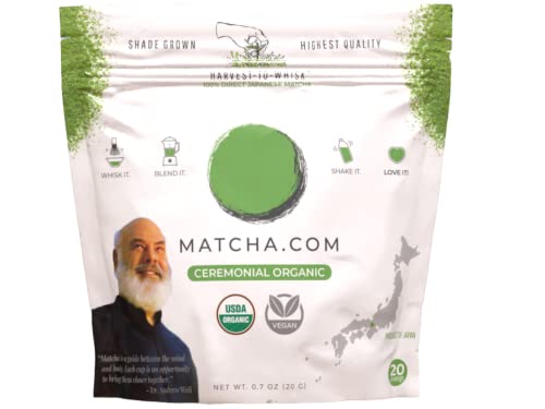 Té matcha ceremonial 20g con set de té mini blanco miniatura 2