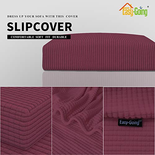 Image of Easy-Going Stretch 1 Piece Couch Cushion Cover for Sofa | Sofa Cushion Furniture Protector Sofa Seat sofa slipcover Washable sofa cover soft with Elastic Bottom ASH Rose