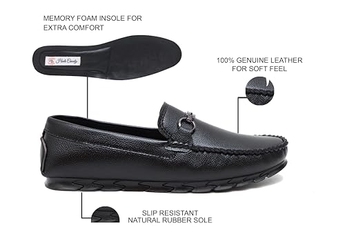 Image of Heels County Faux Leather Loafers Shoes for Men