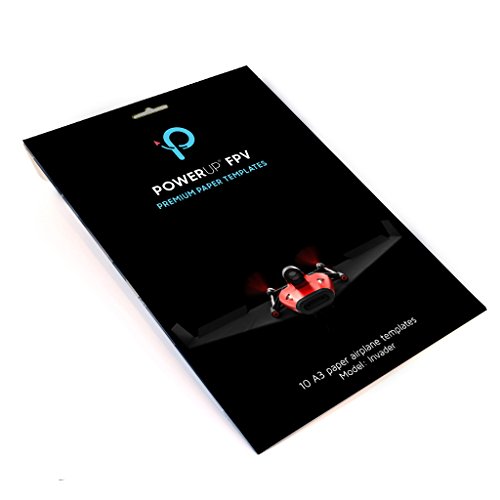 PowerUp FPV Airplane Paper Templates (10 Piece), Black