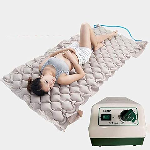 Alternating Pressure Mattress - Includes Electric Pump System and Mattress Pad Cover - Quiet, Inflatable Bed Air Topper for Pressure Ulcer and Pressure Sore Treatment - Fits Standard Hospital Bed Cover