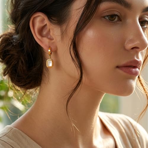 Image of Rubans Demi Fine Stainless Steel Hoop Earrings Daily Gift for Women & Girls