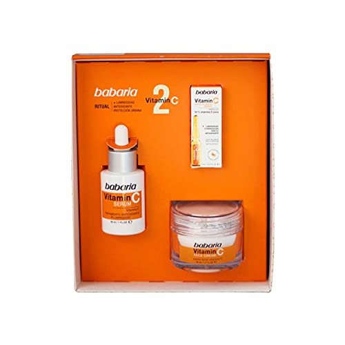 Babaria, Pack facial Vitamina compuesto por un Serum Vitamina C 30ml, una Crema Facial Vitamina C 50ml y una Ampolla… - Imagen 3