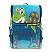 Produktbild Emoya Canvas Rucksack Cartoon Cute Sea Turtle Schildkröte Schultasche für Teenager Mädchen Jungen Bookbag College Schule Computer Tasche