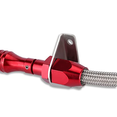 Demotor Performance Flexible Stainless Transmission Dipstick Car Oil Dipstick For Chevy Gm 700R4 Sbc Bbc Red #TOP5