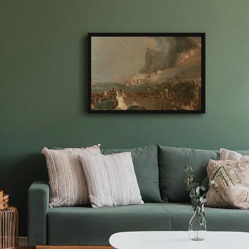 Impression sur toile Thomas Cole - Tableau décoration murale salon et bureau 61x91 cm