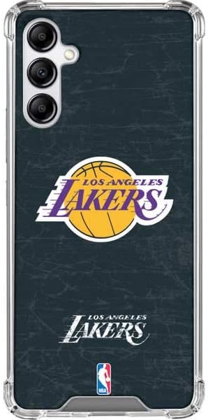 Skinit Clear Phone Case Compatible with Galaxy A14 5G - Officially Licensed NBA Los Angeles Lakers Black Primary Logo Design