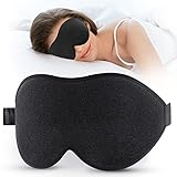 Schlafmaske für Frauen Herren,Kaome Schlafbrille Bequem Ultra-Fit Schlaf-Augenmaske für Seitenschläfer, LitBear-Reihe ,Atmungsaktive 3D Lichtblockierung Schlafmaske für Reisen, Nickerchen