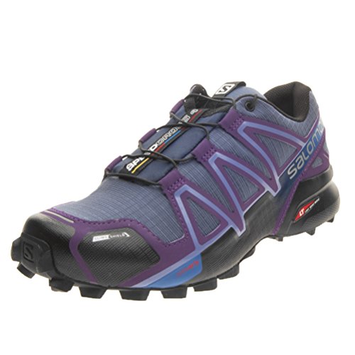Salomon Women's SPEEDCROSS 4 CS W Trail Runner Slate Blue/Cosmic Purple/Black 7.5 B US