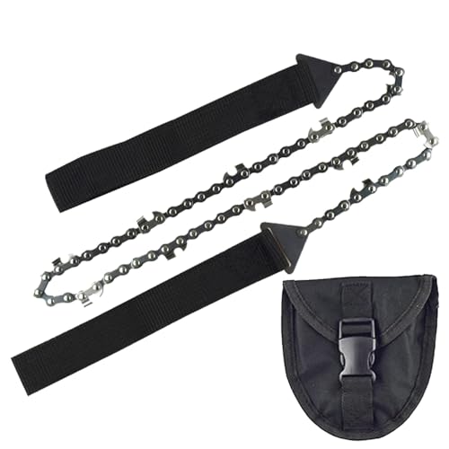 1/2 tronçonneuse – scies de camping pliantes de 63,5 cm, engrenage de coupe d'arbre puissant et antirouille | Scie à chaîne avec poignée, coupe-bois léger et rapide pour hacher sans effort les