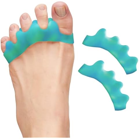 ZenToes Silicone Toe Spacers for Correct Toe Alignment, Bunion and Hammertoe Straighteners - 1 Pair (Tidal) Cover