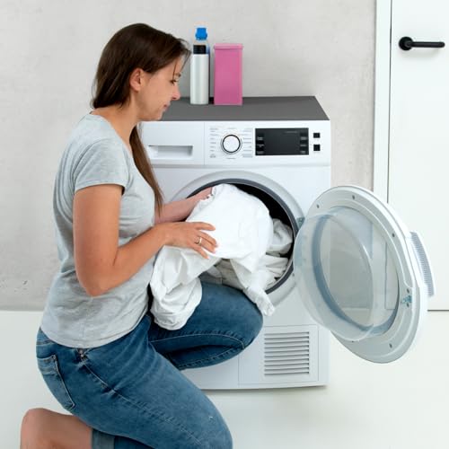 Tabletop Waschmaschinenauflage rutschfest in 60 x 60 cm - zuschneidbare Weichschaum Auflage in grau als Abdeckung für Waschmaschine & Trockner - Waschmaschinenabdeckung MADE IN GERMANY