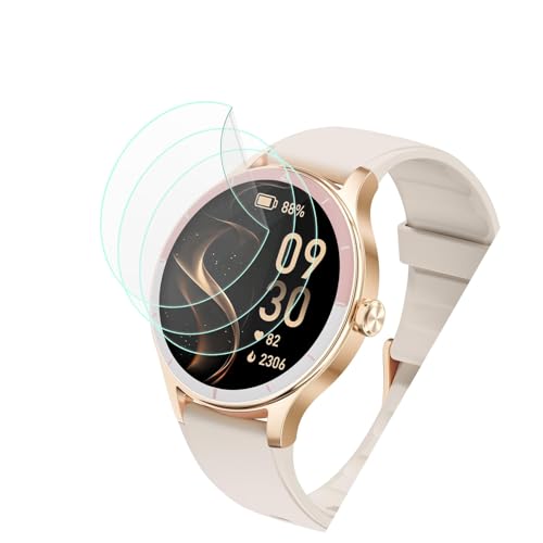 Futanwei [5 Pack] for TOOBUR Smart Watch DR06 Screen Protector 1.27" HD Clear Soft PET Film [Case Friendly] [Anti-Scratch] [Anti-Fingerprint] [Bubble Free] Screen Protector for TOOBUR DR06 Smartwatch