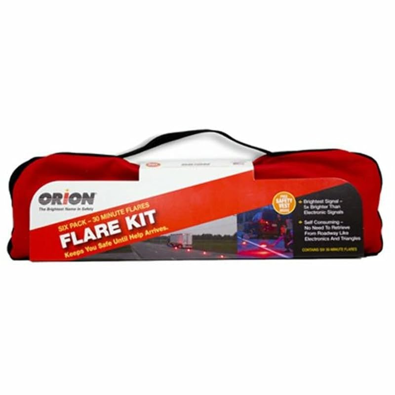 Kit de Sinalizadores Rodoviários Orion Safety 6030 com 6 Unidades de 30 Minutos e Colete de Segurança