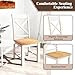 Giantex Wooden Dining Chairs Set of 2, Farmhouse Kitchen Chairs with High Cross Back, Rubber Wood Frame, Modern Dining Room Armless Side Chairs for Living Dining Room, Restaurant