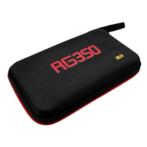 Sliveal Housse de transport portable pour jeu RG350 Rétro, pièces de machines, sacs de rangement antichoc u0096 Poche en maille u0096 Jeux et accessoires, noir avantage biologique