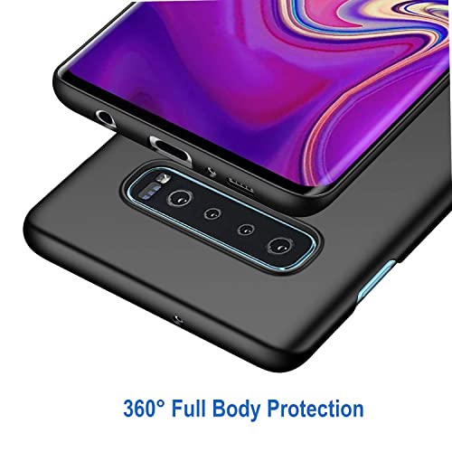 Image of Mobile Back Cover Case for Samsung Galaxy S10 Plus (Silicone Case|CameraProtection|Black SC1510)