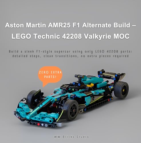 Aston Martin AMR25 F1 Alternate Build – LEGO Technic 42208 MOC Guide: Step-by-step instructions using only 42208 parts—clean, no-extra-pieces F1 build (Alternate creations)