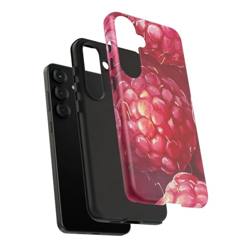 Coque Samsung S25 Plus rigide mate Rose Aquarelle Framboises