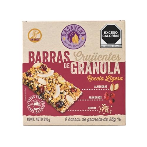 Listado de Barras los más recomendados. 42 Libre Barras de Granola Dasavena Gourmet Receta Ligera 210g