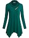 Cestyle Loose Tops For Women, Long Sleeve Cowl Neck Casual Juniors Sweatshirt Sweater Tunic Shirt Dress Green X Large