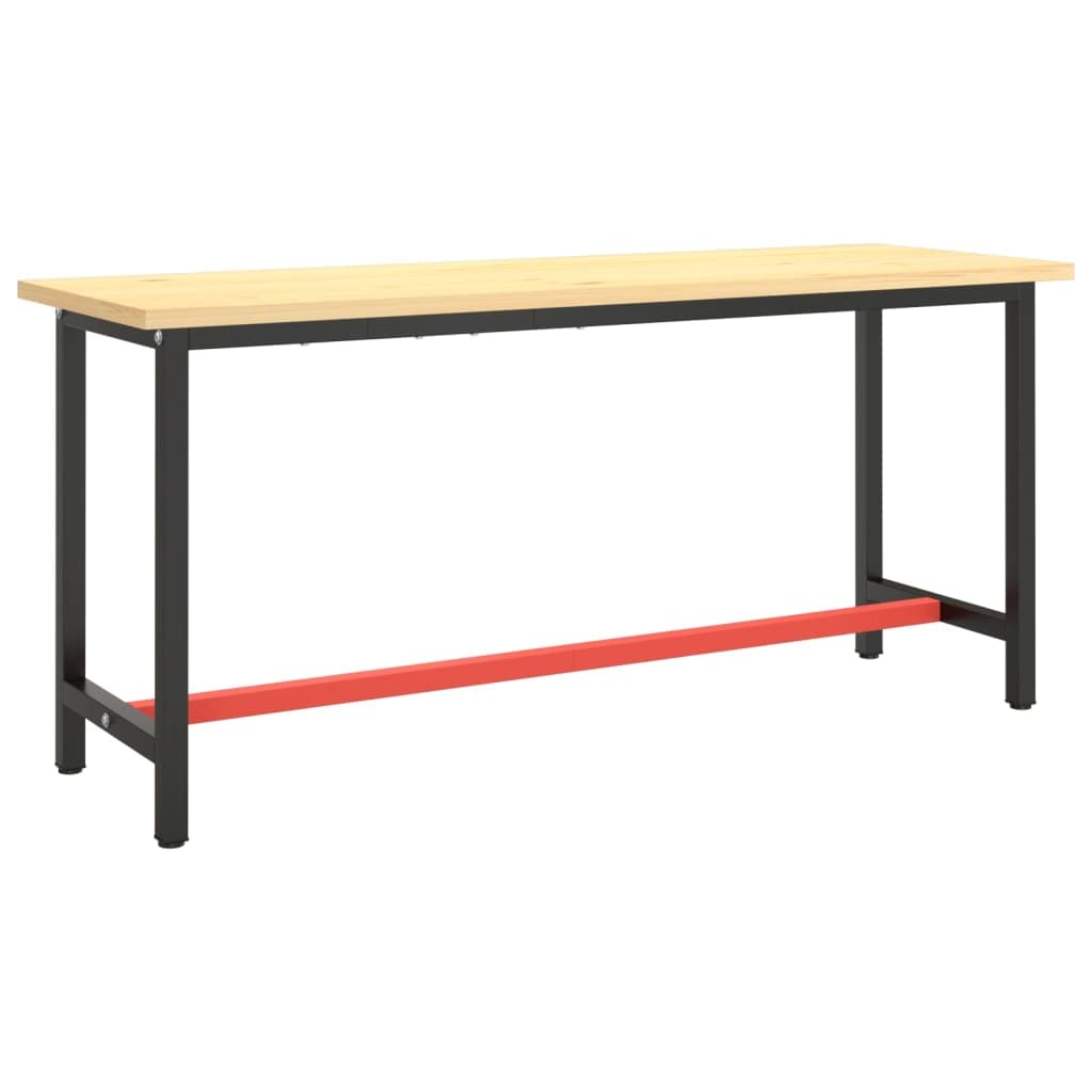 Generic Banco da Lavoro con Struttura in Metallo Banco da Lavoro neros e Rosso per Officina Garage (80 X 57 X 79 cm) (170×50×79 cm)