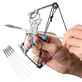 JTXCDFHMJ Mini Bow and Arrow Mini Compound Bow Hunting Games Pocket Bow with Arrows for Hunting Shoo