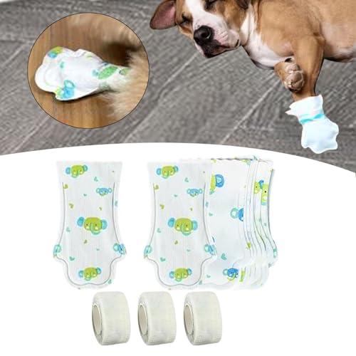 Generic 20 peças de botas para cães, sapatos de reposição para proteção de patas, leves, à prova de