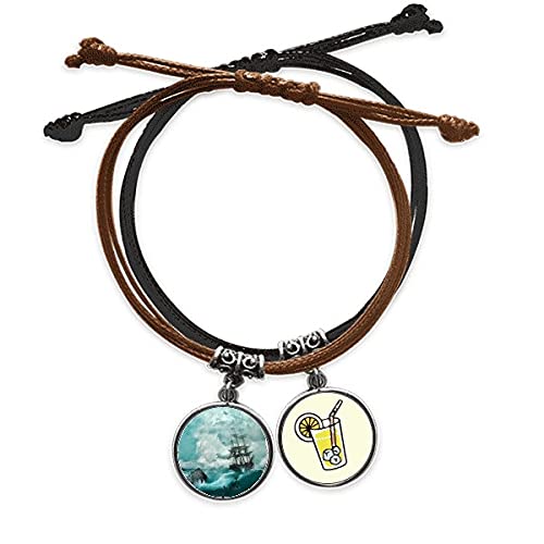 Bracelet l'eau de mer en cuir et corde le cadeau idéal pour les amoureux de l'océan