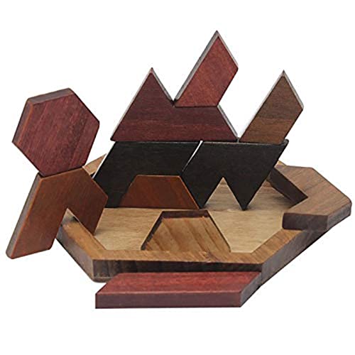 Chonor 12 Stück 3D Puzzle Brainteaser Denkspiel Set Aus Holz, Klassisch Holzspielzeug Knobelspiel Geduldspiel Intelligenz Pädagigisches Gehirntraining Spielzeug Logikspiel Für Kinder Und Erwachsene