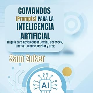 Diseño de la portada del título COMANDOS PARA LA INTELIGENCIA ARTIFICIAL