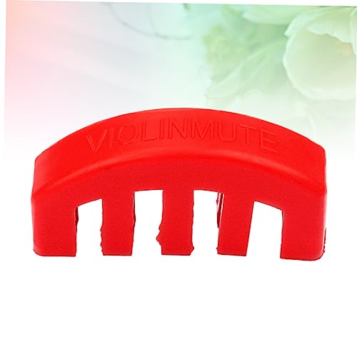 GALPADA Rubber Violin Practice Mute Volume Control for Acoustic Violins Red Silent Mute Accessory for String Instruments