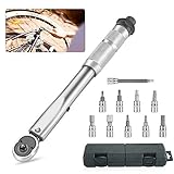【Leicht zu Bedienen】Unsere Drehmomentschlüssel Fahrrad haben einen federbelasteten Positionierring, der sich automatisch auf das erforderliche Drehmoment verriegelt, um den Drehmomentwert des Schlüssels präzise zu fixieren. Wenn der voreingestellte Drehmomentwert erreicht ist, hören Sie ein deutliches Klicken, und an diesem Punkt können Sie aufhören zu drehen.