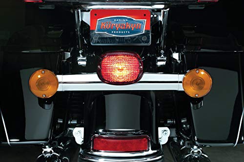 Kuryakyn 5422 Motorcycle Lighting: Deluxe Panacea LED Taillight with License Plate Illumination Light for 1994-2013 Harley-Davidson Motorcycles, Smoke Lens