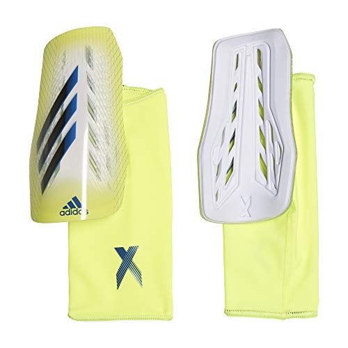 Protège-tibias adidas X jaune noir bleu XL football adulte unisexe