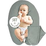 IDEAL ZUM SCHLAFEN & STILLEN kuschliges Stillkissen XXL Seitenschläferkissen mit Bezug von Sei Design - eignet sich besonders gut während der Schwangerschaft, zum Stillen oder Entspannung