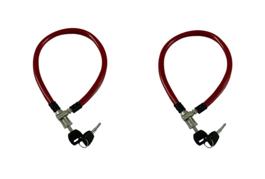 Bicycle Lock Cable Key Lock for Bicycles Helmet Luggage Red and Black Bicycle Lock Cable (Pack of 2) AB Deals-image-36