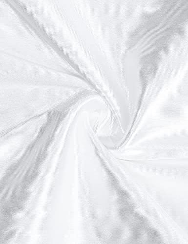 Muxxn White Maxi Dress Short Sleeve 1950S Retro Bodycon Plain Satin Long Formal Gowns And Evening Dresses For Women Off White Xl #TOP5